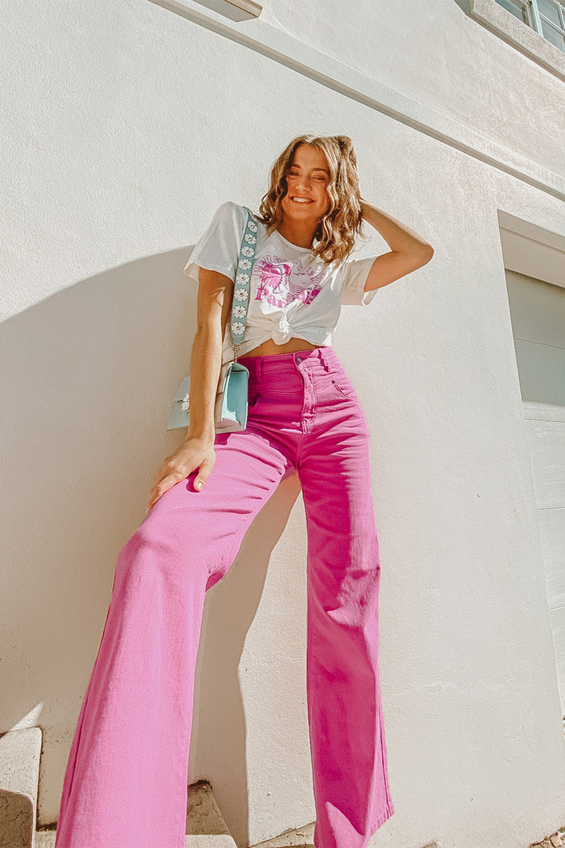 Denim Jeans - Hot Pink – Sweet Papillon