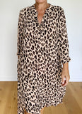 Oversized Shirt Dress - Leopard